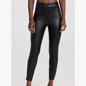 Spanx Leather-Like Ankle Skinny Pant Size Large Tall